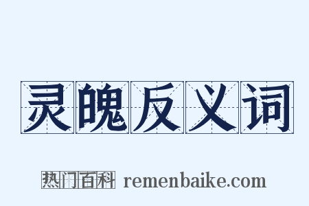 灵魄反义词是什么意思的图片